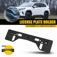 Black For 19-24 Toyota RAV4 Front License Plate Frame Holder Mounting Bracket EA 6B93BC-57