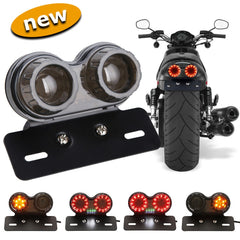 LED Tail Light Dual Turn Signal Brake License Plate Lamp for Harley Softail Dyna