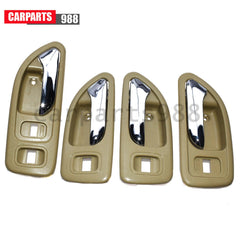 Interior Door Handle Front Rear LH RH For 1994-1997 Honda Accord Beige & Chrome 6B93BC-57