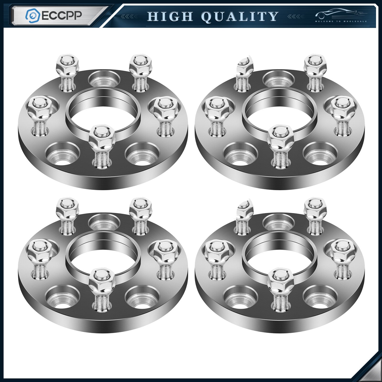 4X 15mm Hubcentric Wheel Spacers 5x4.5 5x114.3 12x1.25 For Nissan For Infiniti 6B93BC-57