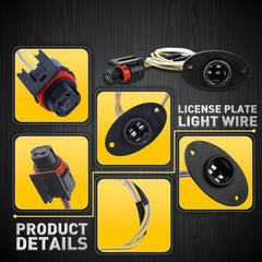 FOR 1994-2001 DODGE RAM 1500 REAR BUMPER LICENSE PLATE TAG LIGHT WIRING HARNESS 6B93BC-57