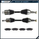 For Buick LaCrosse Allure 3.6L 2005-2008 Front CV Axles + Brake Ceramic Pads 6B93BC-57