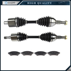 For Buick LaCrosse Allure 3.6L 2005-2008 Front CV Axles + Brake Ceramic Pads 6B93BC-57