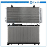 Aluminum Radiator & AC Condenser Cooling Kit For 2008-2014 Subaru Impreza 6B93BC-57
