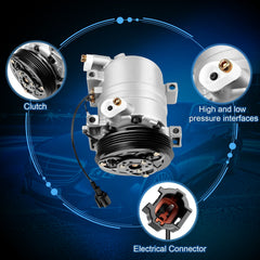 For Subaru 2002-2005 Impreza 2.0L 2003-2007 Impreza 2.5L A/C AC Compressor 25561 6B93BC-57