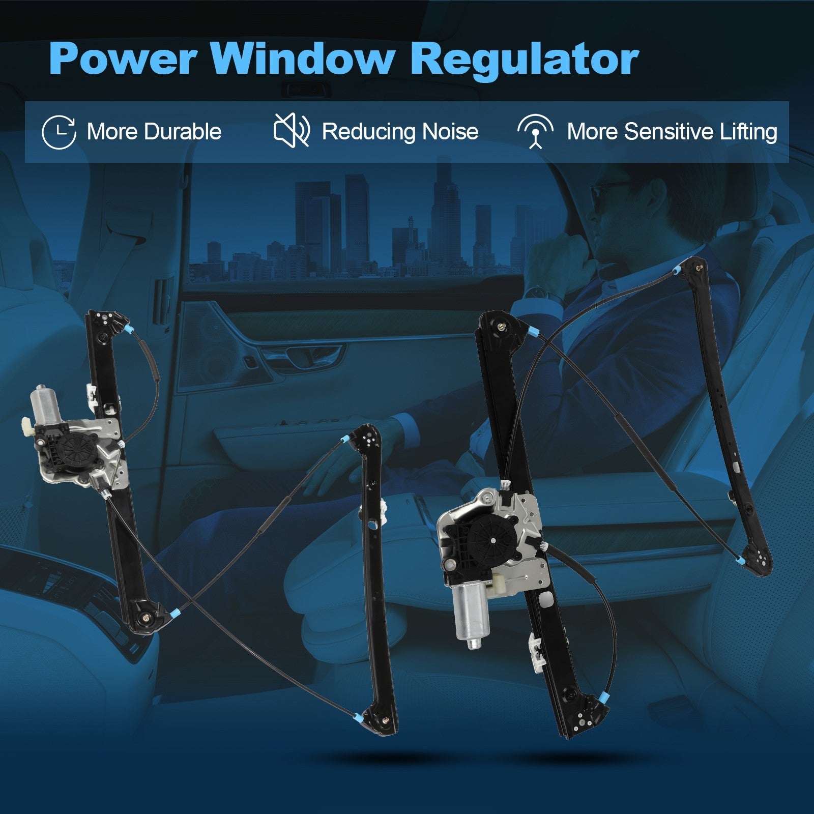 For 2000-2006 BMW X5 Front LH RH Power Window Regulator With Motor 6B93BC-57
