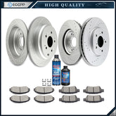 Ceramic Brake Pads And Rotors Front Rear For 2005 2006 2007-2010 Honda Odyssey KOEEP