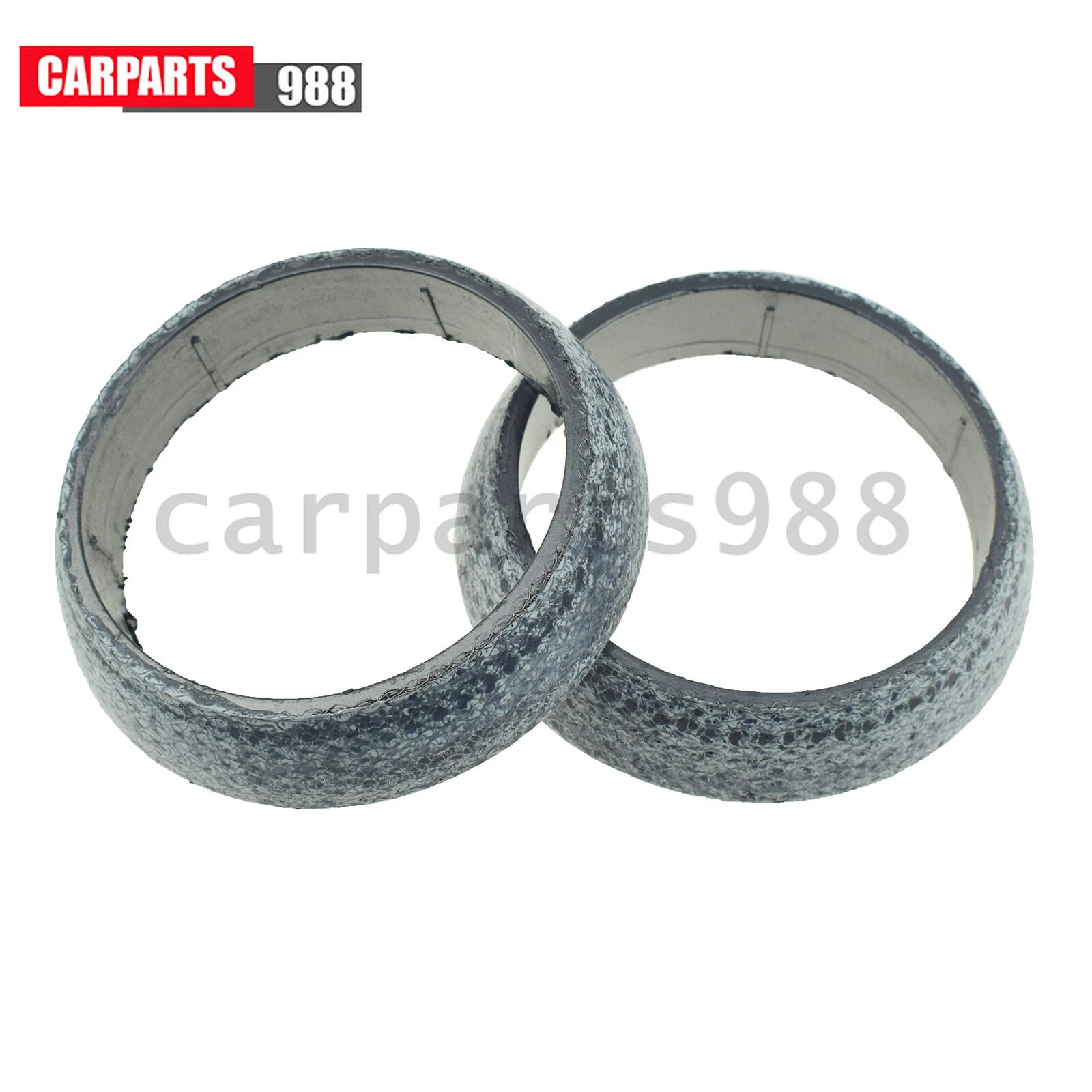 Set of 2 2.5'' Donut Style Graphite Gasket For Muffler Exhaust Pipe To Manifold 6B93BC-57