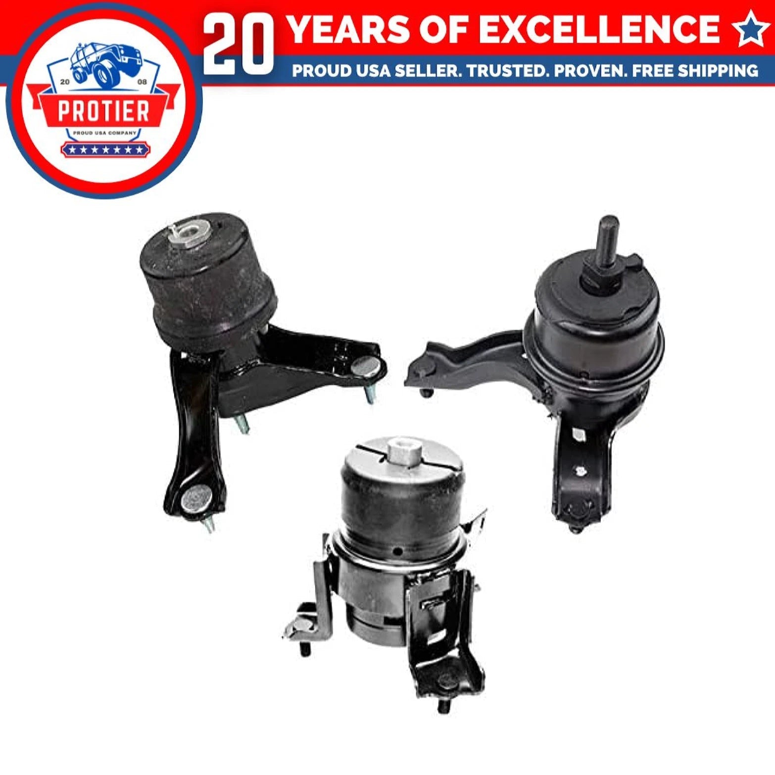 Fits 2009-2016 Toyota Venza 2.7L Front+Front R Motor & Trans Mount Set 3PCS : 6B93BC-57