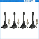 4x Ignition Coils & Spark Plugs for Nissan Altima Sentra Infiniti QX60 L4 2.0L