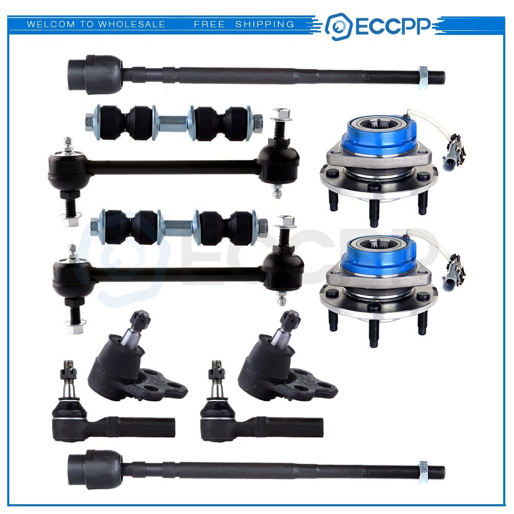 12pcs For 2000-2005 Buick Chevy Front Suspension Kit Wheel Hub Bearing Assembly 6B93BC-57