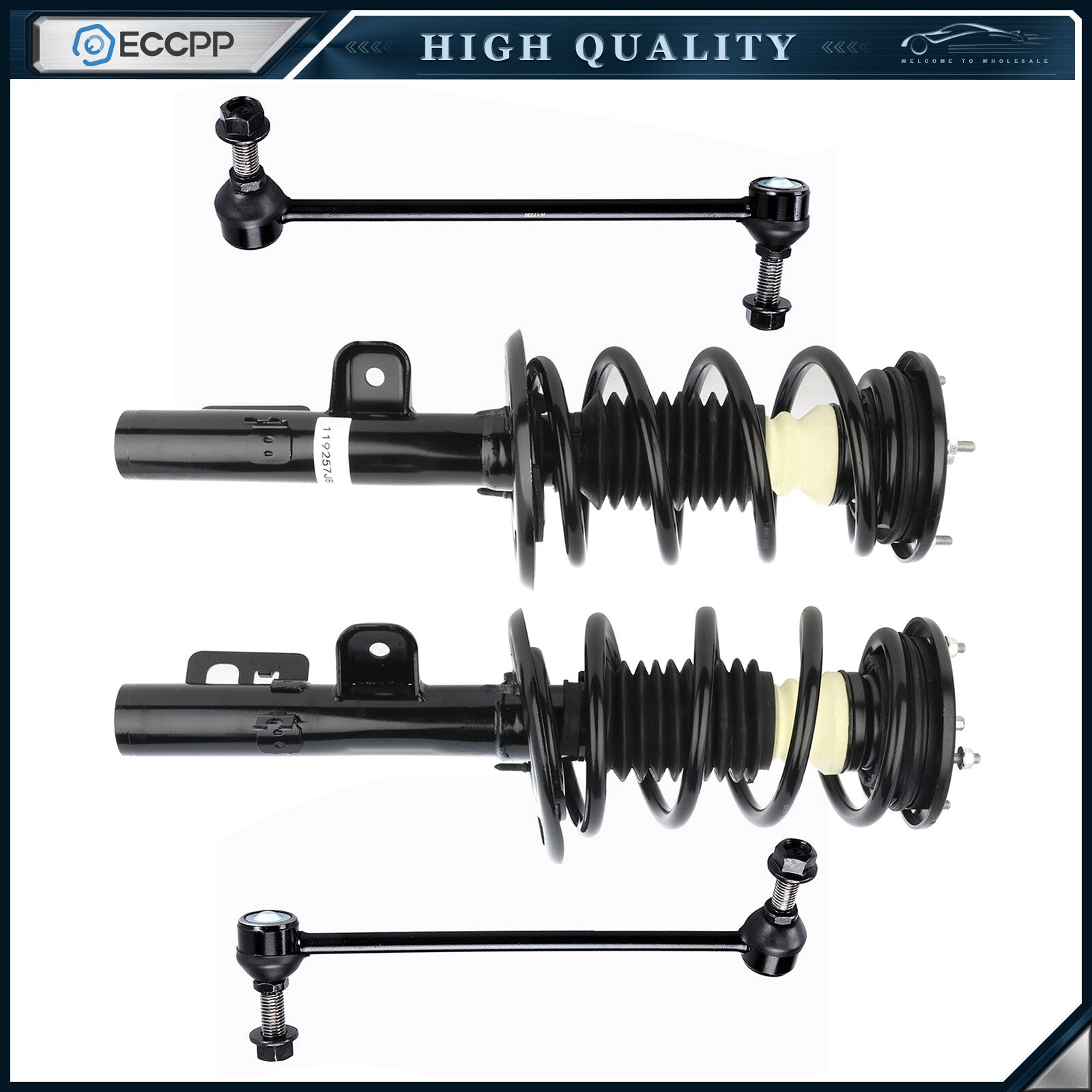 Front Struts Assembly Suspension Sway Bar Kit for 2010 2011 2012 Ford Flex 6B93BC-57