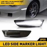 For 03-07 Infiniti G35 White Coupe LED Front Bumper Side Marker Light Smoke Lens 6B93BC-57