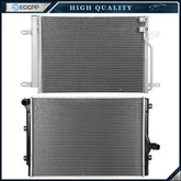 Aluminum Radiator & AC Condenser Cooling Kit For 2011 2012 Volkswagen Jetta 6B93BC-57