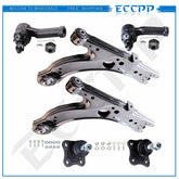 6pcs Front Control Arms Tie Rod Ends For Volkswagen Beetle Golf Jetta 1998-2010 6B93BC-57