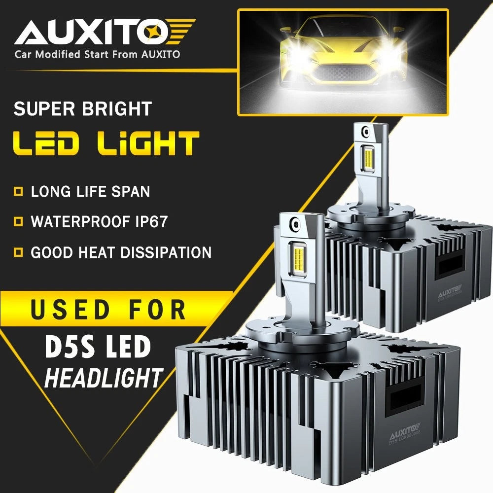 D5S LED Headlight Bulbs High/Low For GMC Sierra 1500 2500HD 3500HD 2016-2018 EOA 6B93BC-57