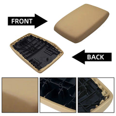 For 08-13 Toyota Highlander Leather Center Console Lid Armrest Cover Beige Tan 6B93BC-57
