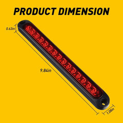 Universal 15-LED 3rd Brake Light Car Rear Window High Mount Red Stop Tail Lamp E 6B93BC-57