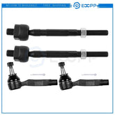 4x Front Inner Outer Tie Rod End Links Fits 2003-2007 Infiniti G35 Nissan 350Z 6B93BC-57