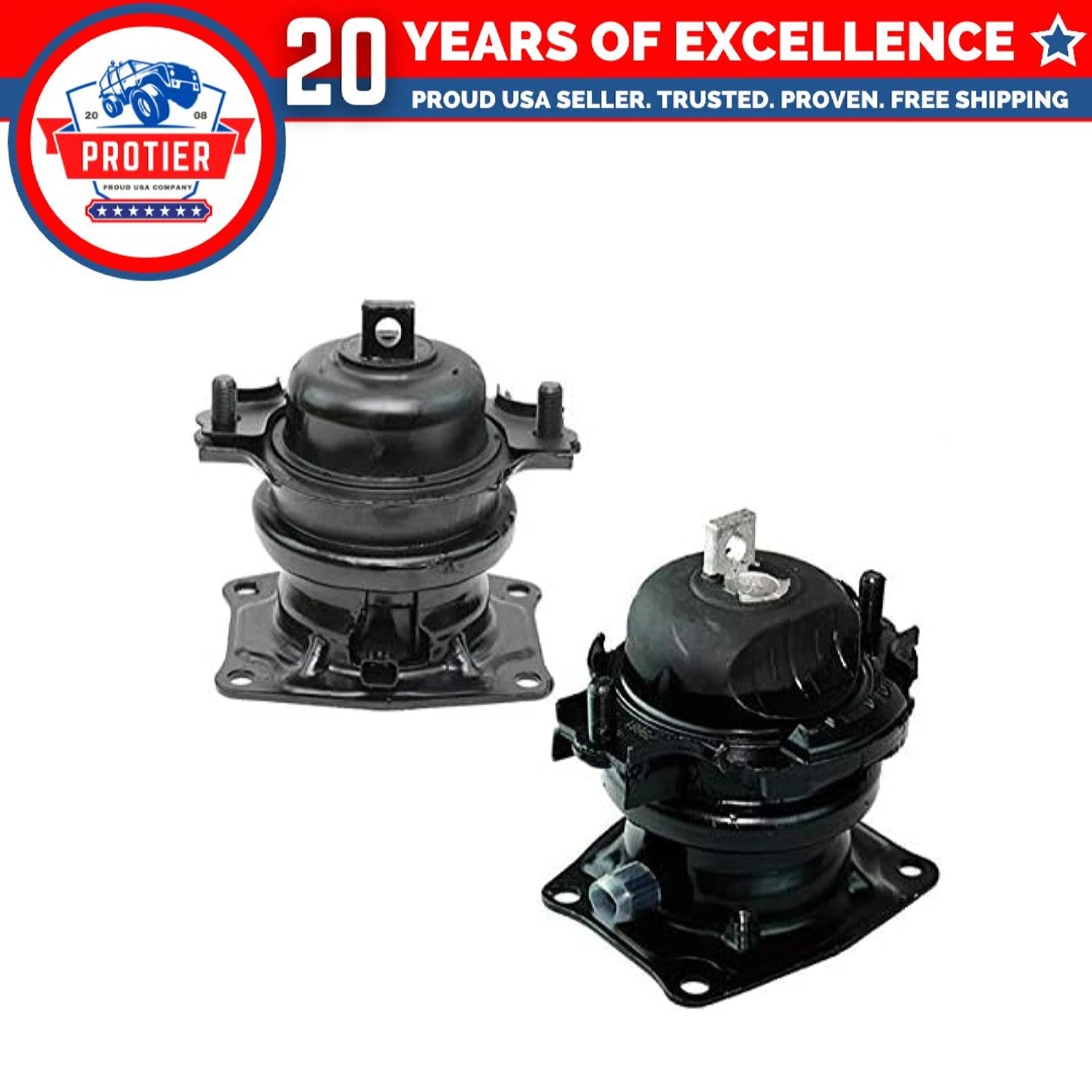 Fits 2006-2008 Honda Pilot 3.5L 2WD Front & Rear Engine Motor Mount Set 2pc : 6B93BC-57