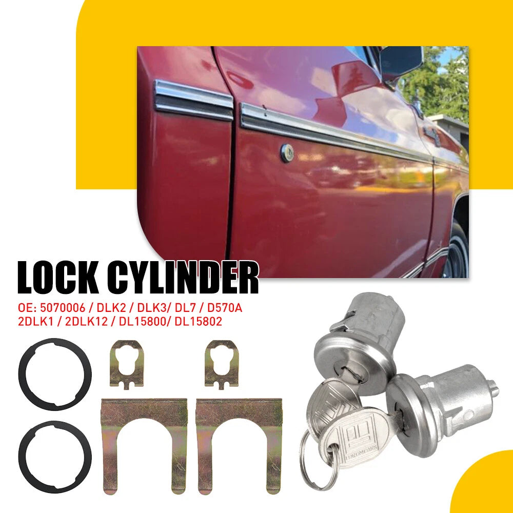 DLK2 Door Lock Cylinder w/ Keys Replacement for Chevy Truck C10 C20 C30 1500 EOA 6B93BC-57