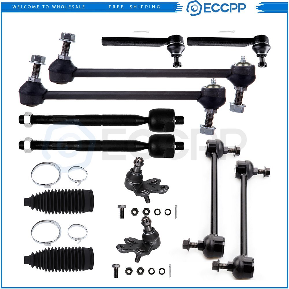 Lower Ball Joints Sway Bar Tie Rod End Rack Pinion Bellow For 04-06 Lexus RX330 6B93BC-57