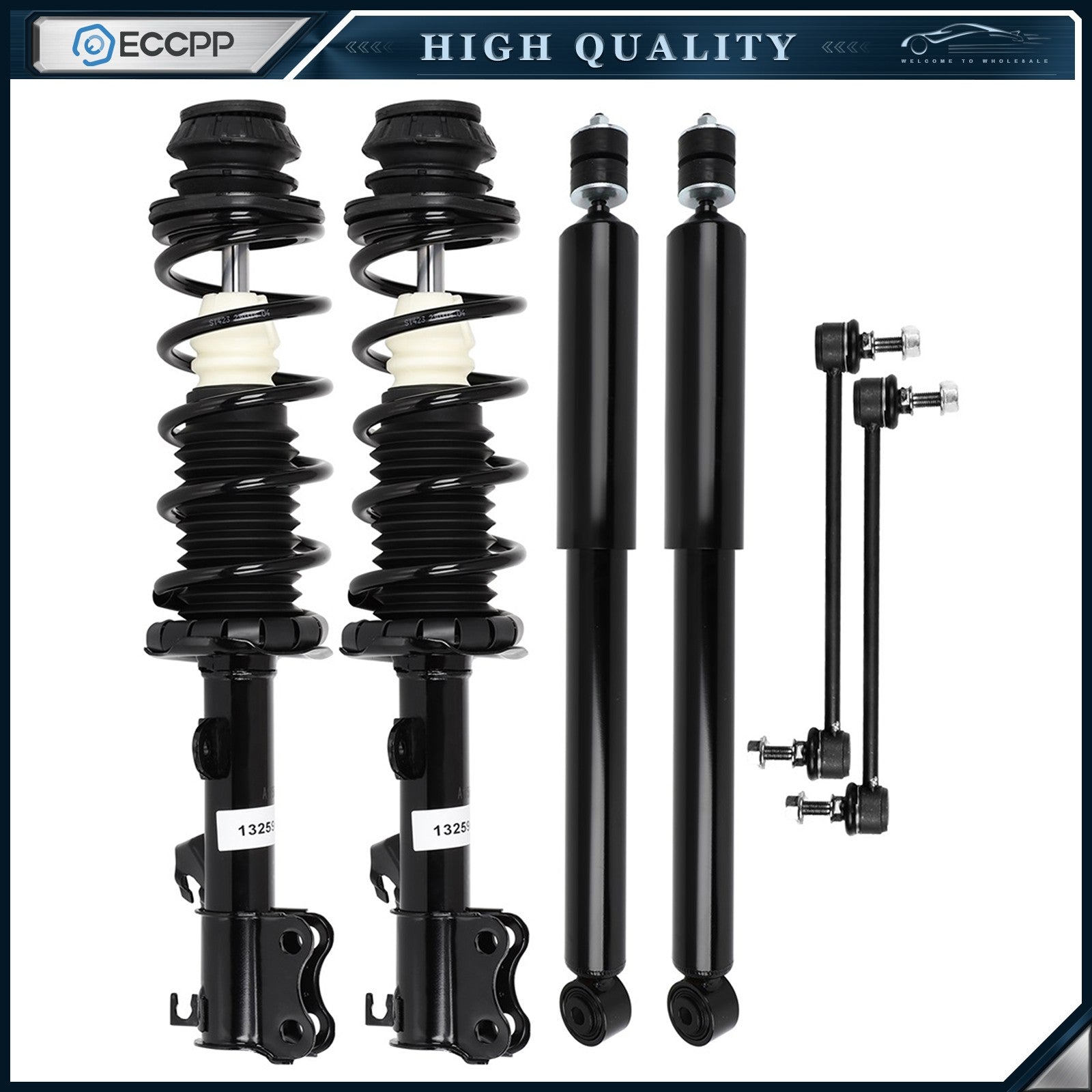 Front Spring Struts Rear Shock Absorbers Suspension Kit For Nissan Versa Note 6B93BC-57