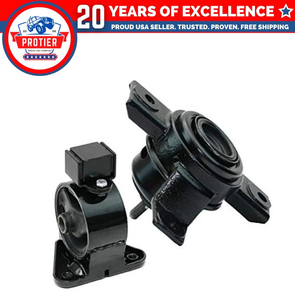 Motor Mount 2PCS Fit 10-12 Hyundai Santa Fe 3.5L/ 11-13 KIA Sorento 2.4L/3.5L 6B93BC-57