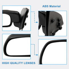 Side View Clear Manual Fold Mirror For 1999-2015 Ford F250 Left Hand KOEEP