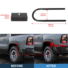 2.5" Front & 1.5" Rear Lift Kit For 2003-2013 Dodge Ram 2500 4WD (4" Rear Axle)