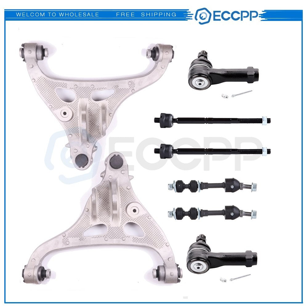 ECCPP 8pc Front Suspension Kit Control Arms Tie Rods for 2005-2008 Ford F150 2WD 6B93BC-57