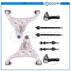 ECCPP 8pc Front Suspension Kit Control Arms Tie Rods for 2005-2008 Ford F150 2WD 6B93BC-57