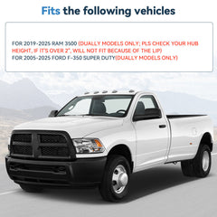 2 Pcs 2" 8x200 Hub Centric Wheel Spacers For Ram 3500 Ford F-350 Super Duty DRW 6B93BC-57