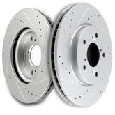 Front Drilled & Slotted Brake Discs Rotors Pair for 2005 - 2010 Honda Osyysey 6B93BC-57