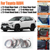 Door Rubber Seal Strips Weather Draft Wind Noise Reduction Kit For Toyota RAV4