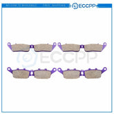 4 Pair Brake Pads For 2005-2007 Honda VTX1300S VTX1300C VTX1300R Carbon Fiber 6B93BC-57