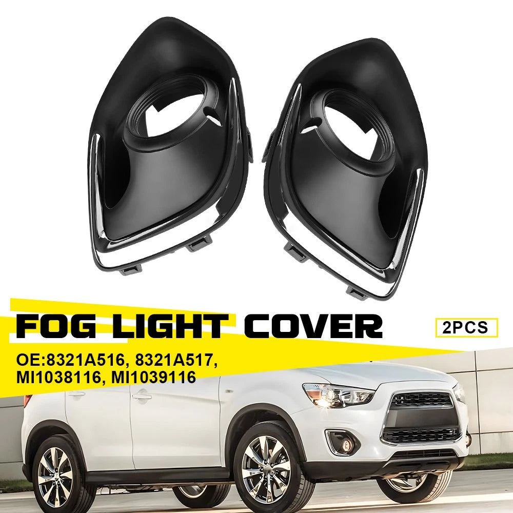 2X For 2013-2015 Mitsubishi Outlander Sport Fog Light Trim Lamp Bezel Cover EOA 6B93BC-57