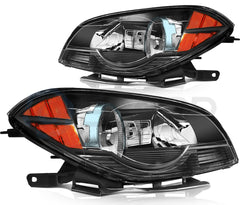 ECCPP Headlights Assembly For Chevrolet Malibu 2008-2012 Pair Kit Black Amber 6B93BC-57