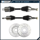 For Chevrolet Impala 3.8L 3.4L 2000-2005 Front CV Axles Brake Discs Rotors 6B93BC-57
