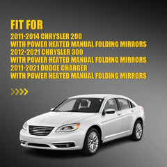 2PCS Mirror Glass Heated LH RH For 2011-2021 DODGE CHARGER CHRYSLER 200 300 EOA 6B93BC-57