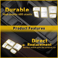 Chrome Handbrake Auto Hold Button Switch Cover Trim For BMW 5 6 7 X3 X5 X6 F10 A 6B93BC-57