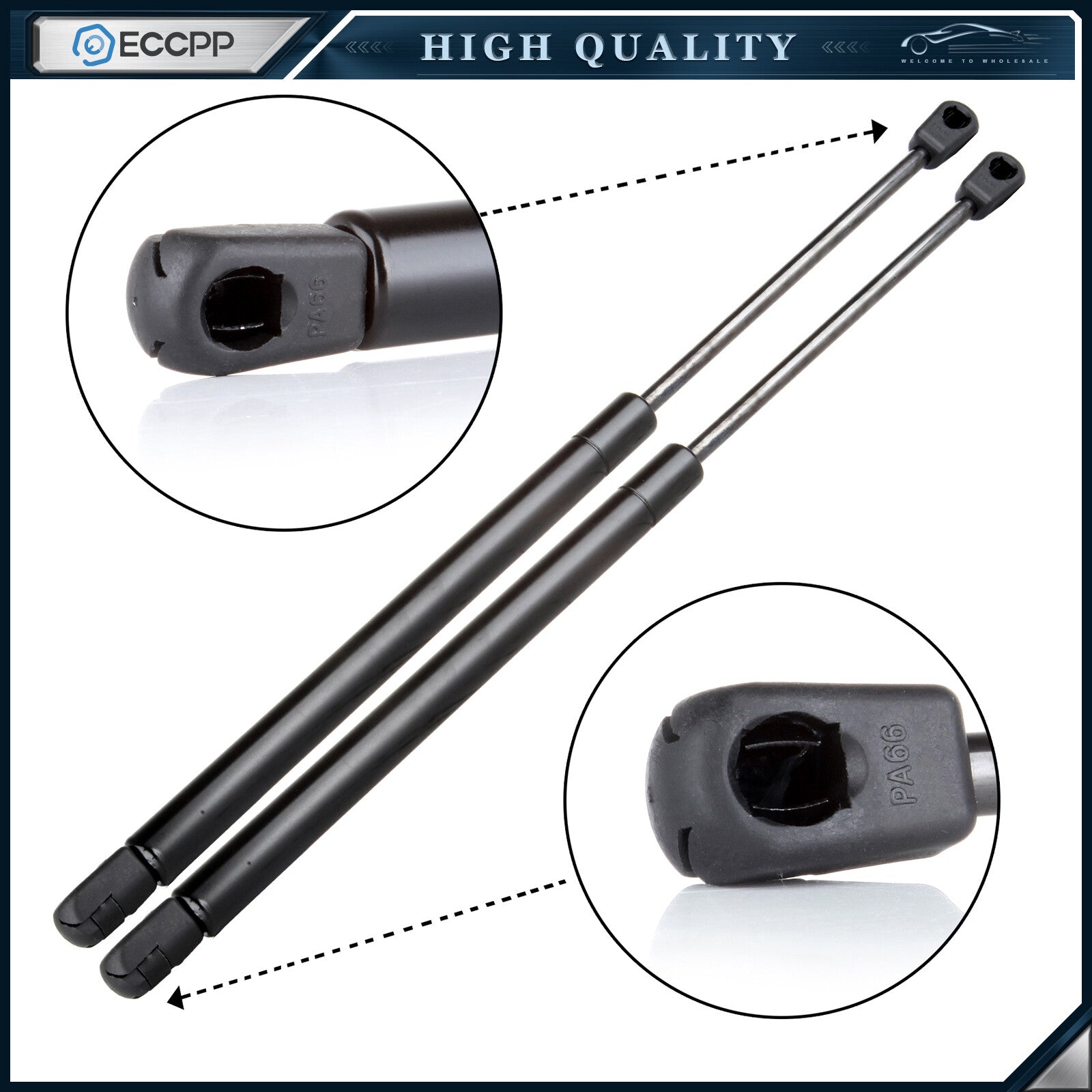 ECCPP 2x Rear Window Lift Supports Struts Shocks For Hyundai Santa Fe 2001-2006 ECCPP
