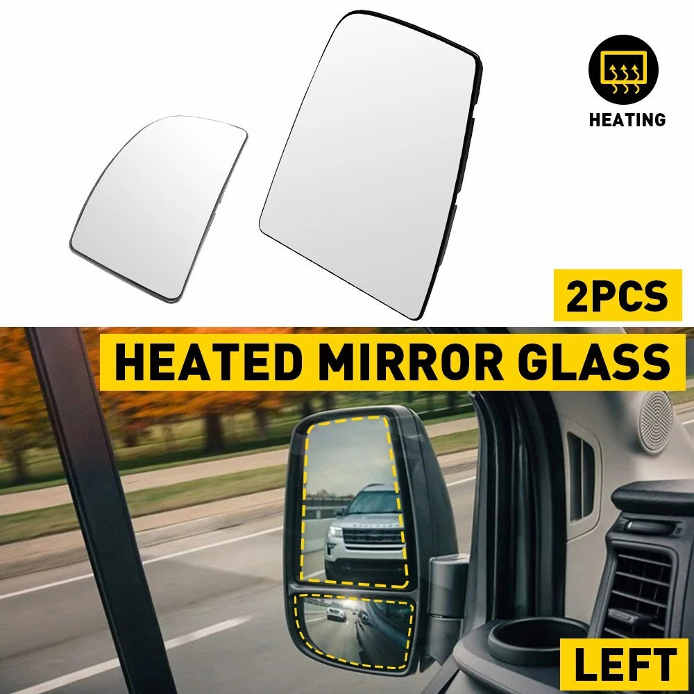 Mirror Upper/Lower Glass Driver Left for LH Side Ford Transit Van 150 250 350 HD 6B93BC-57