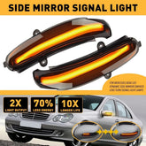 Smoke LED Side Mirror Turn Signal Light For Mercedes W203 C-Class C200 2000-07 A 6B93BC-57