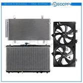 Electric Engine Radiator Condenser Cooling Fan Kit For 2012-2017 Toyota Camry 6B93BC-57