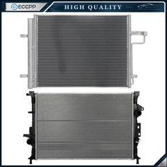 Aluminum Radiator & AC Condenser Cooling Kit For 2014 2015 2016-2019 Ford Escape 6B93BC-57