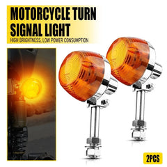 2PC Motorcycle Turn Signal Indicator Amber Blinker Light Mini Lamp Universal EOA 6B93BC-57