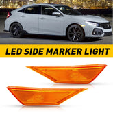 For 2016-2021 Honda Civic Front Bumper Reflector Side Marker Light Assembly Pair 6B93BC-57