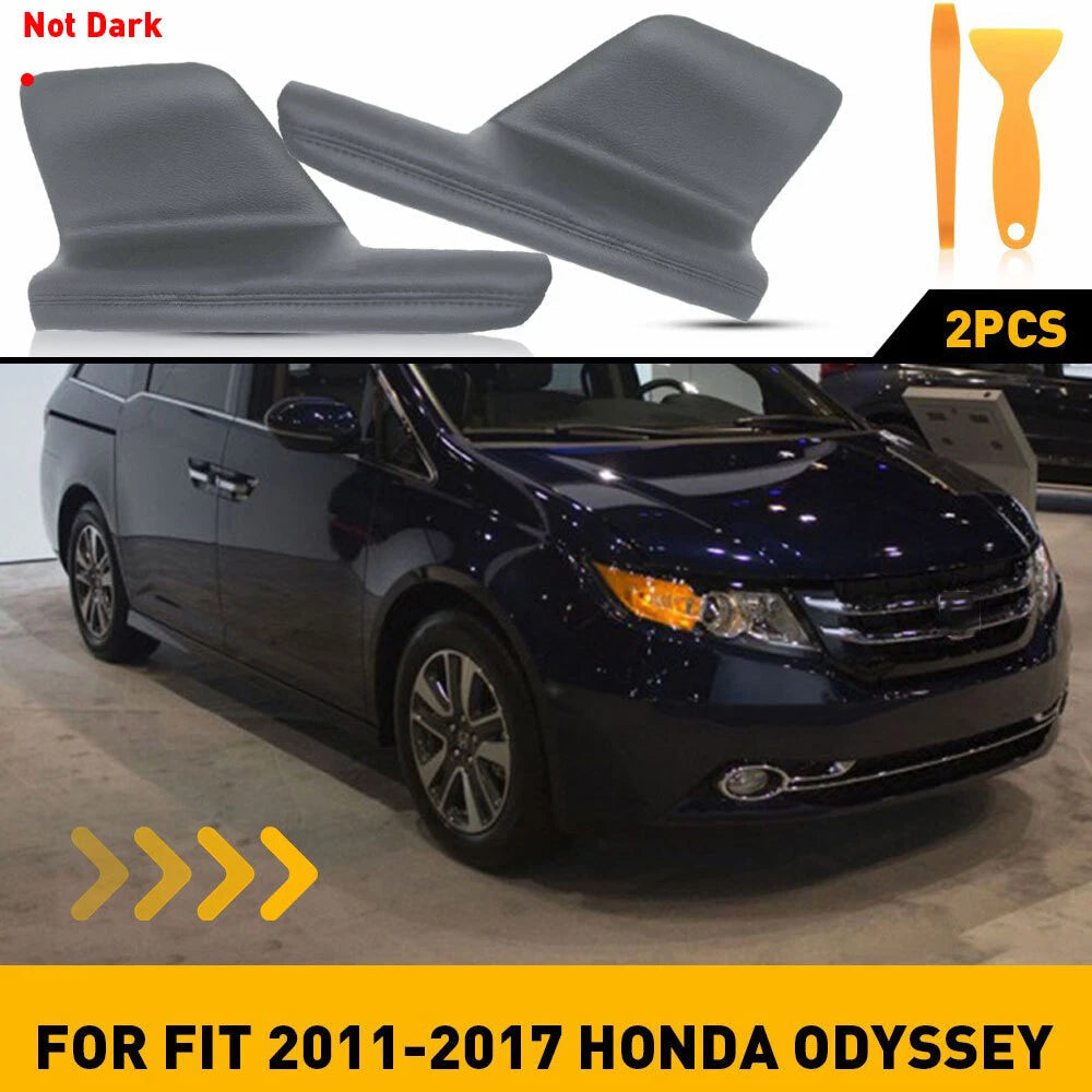 2x For 2011-2017 Honda Odyssey Leather Front Door Panels Armrest Cover Dark Gray 6B93BC-57