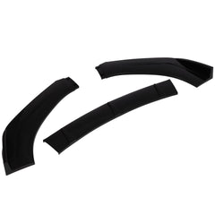 3PC Universal Valance Front Bumper Lip Splitter Chin Spoiler Painted Black PP 6B93BC-57
